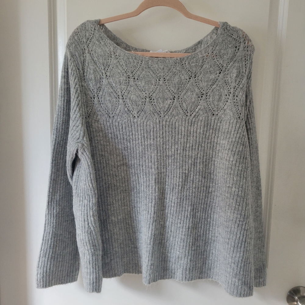 NWOT LIZ CLAIBORNE XXL Gray Women's Sweater